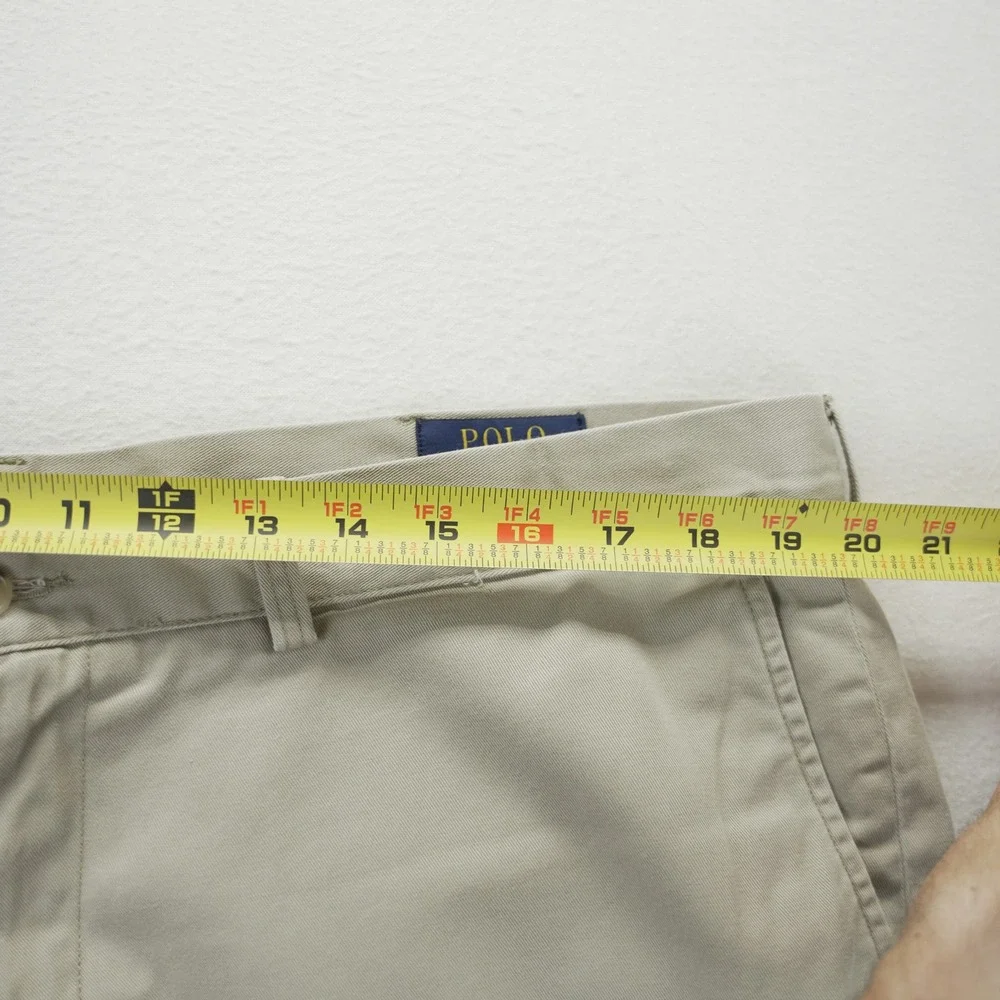Polo Ralph Lauren Mens Classic Fit 6 Inch Chino Shorts Khaki Tan Size 40 Cotton